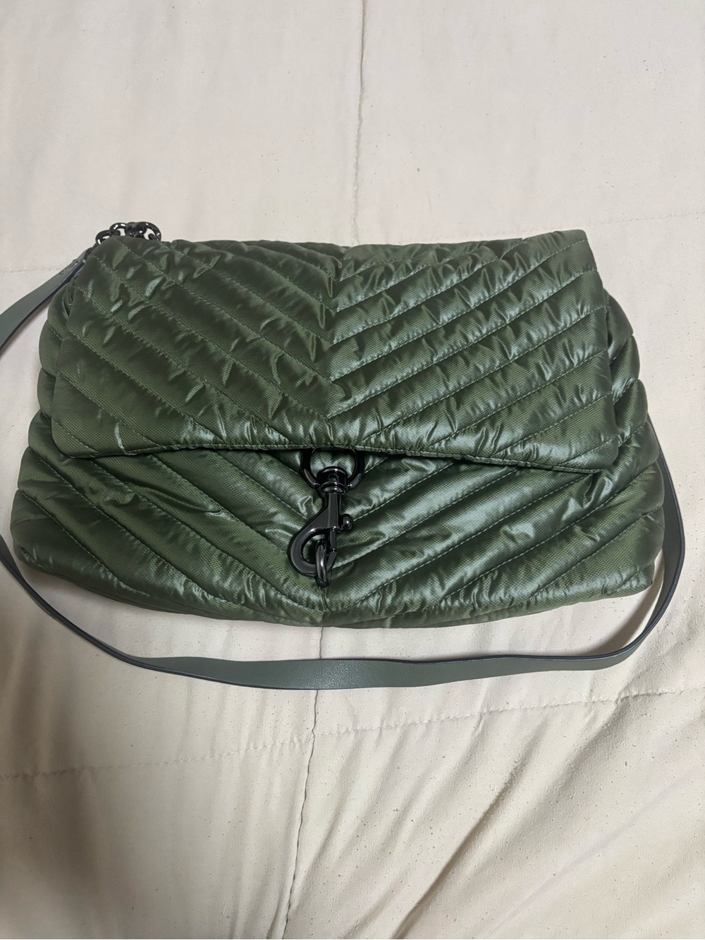 Rebecca Minkoff Quilted Olive Green Crossbody Bag